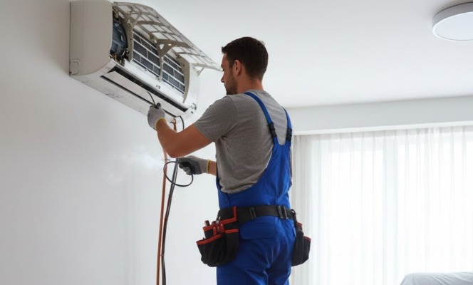 الأعمال الفنية المصاحبة لتركيب المكيف